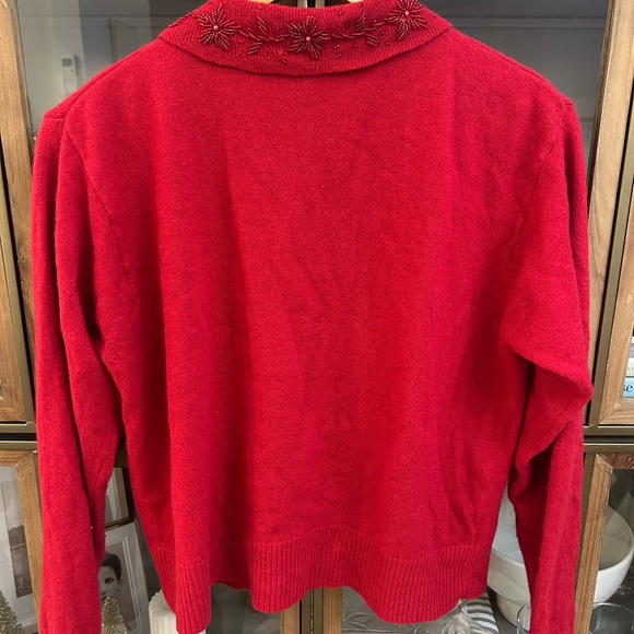 Vintage Wool and Beaded Embroidered Collar Cardigan - Picture 8 of 11